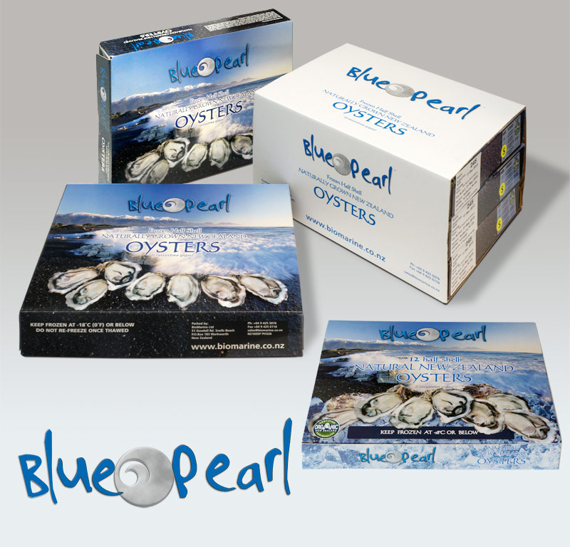 Blue Pearl Oyster Packaging